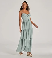 Casually Chic Sleeveless Ruffled Maxi Dress