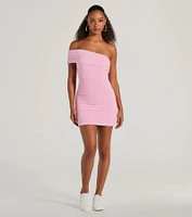 Gorgeous One Shoulder Bodycon Mini Dress
