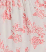 Charming Vibe Tie-Back Flowy Floral Woven Maxi Dress