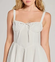 Ray Of Beauty Lace-Up Corset Skater Dress