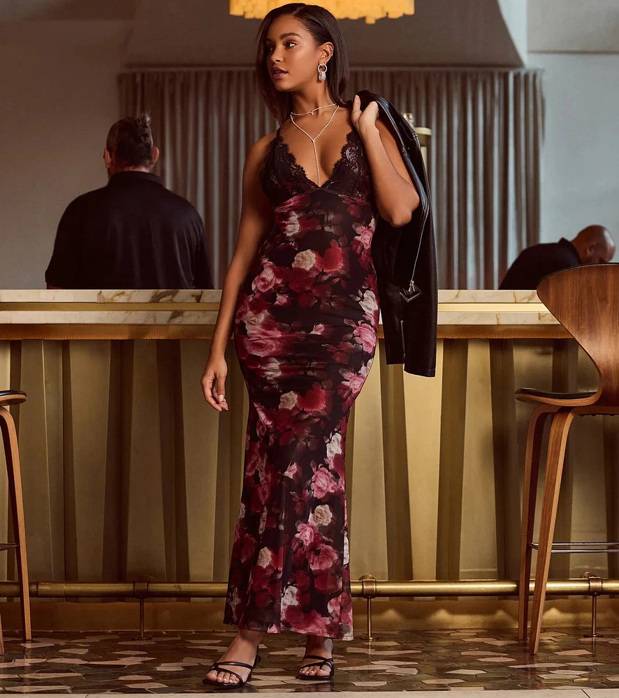 Whimsical Blooms Sleeveless Floral Maxi Dress
