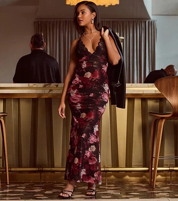 Whimsical Blooms Sleeveless Floral Maxi Dress