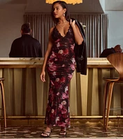 Whimsical Blooms Sleeveless Floral Maxi Dress