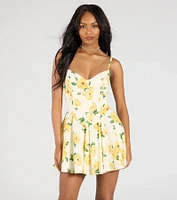 Kissed By Blooms Corset Skater Floral Dress
