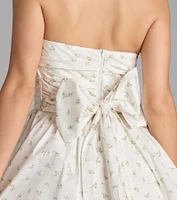 Loveliest Of Them All Bow Floral Skater Dress