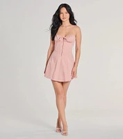 Such A Sweetheart Corset Lace-Up A-Line Short Dress