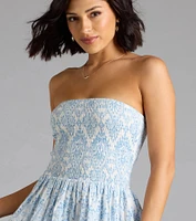 Darling Sunshine Paisley Eyelet Skater Dress
