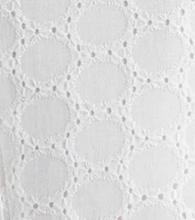 Sweetest Style Lace-Up Eyelet Skater Dress