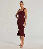 Timelessly Chic Sleeveless Flared Midi Dress