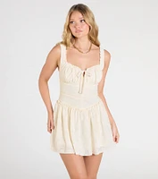 Love The Air Lace Skater Mini Dress