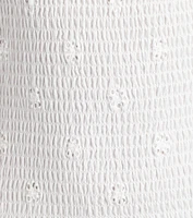 Always Sunny Strapless Ruffle Eyelet Mini Dress