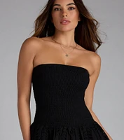 Cutie Vibes Eyelet Drop Waist Skater Dress