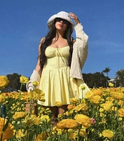 Ray Of Beauty Lace-Up Corset Skater Dress