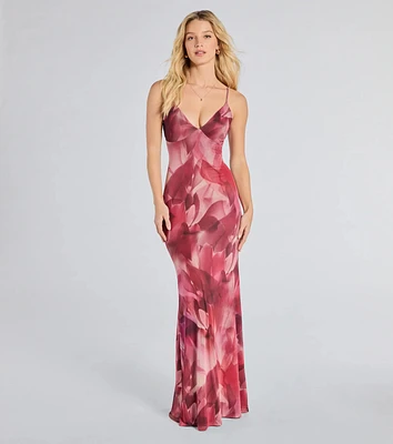 Paradise Beauty Floral Mesh Maxi Dress
