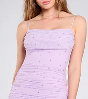 So Much Class Faux Pearl Mini Dress
