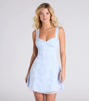 Sweet Beauty Floral Lace A-Line Mini Dress