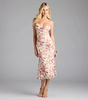 Everlasting Bliss Floral Mesh Midi Dress