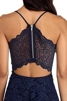 Glitz & Glam Lace Skater Dress