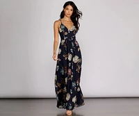 Flower Power Chiffon Maxi Dress