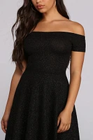 Total Twirl Glitter Skater Dress