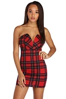 Pretty Plaid Mini Dress