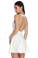 Babe A Backless Skater Dress
