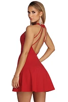 Babe A Backless Skater Dress