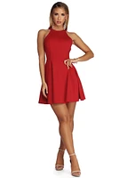 Babe A Backless Skater Dress