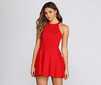 Babe A Backless Skater Dress