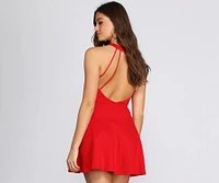 Babe A Backless Skater Dress