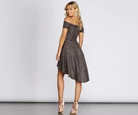 Glitter Glam High Low Dress