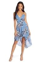 Chiffon Dreams Floral Skater Dress