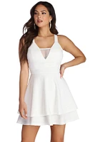 Layer It Mesh Skater Dress