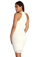 Pretty & Proper Lace Midi Dress