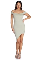 Sweetheart Asymmetrical Mini Dress