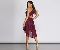 Glimmer And Shimmer Lace Skater Dress