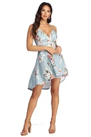 Floral Lace High Low Dress