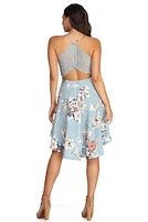 Floral Lace High Low Dress