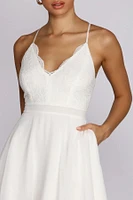 Lace Stunner Layered Skater Dress