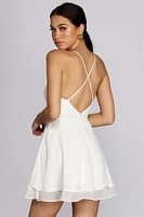 Lace Stunner Layered Skater Dress