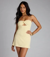 No You Hang Up Tube Mini Dress