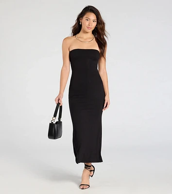 Effortless Days Strapless Bodycon Midi Dress