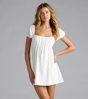 Definitely Darling Tie Back Babydoll Mini Dress