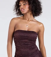 Going Out Strapless Lace Mini Dress