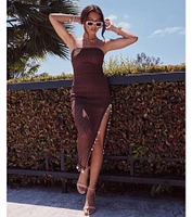 Dinner By The Sea Tube Crochet Midi Dress