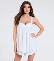 Sweet Memories Tie-Back Babydoll Mini Dress