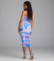 Captivated Floral Halter Bodycon Midi Dress