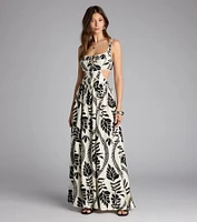 Sun And Spritz Tropical Cutout Maxi Dress