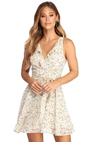 Ruffled Florals Sleeveless Dress