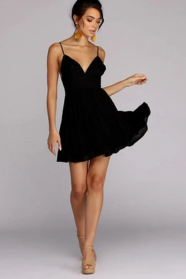 Babe Crochet Skater Dress